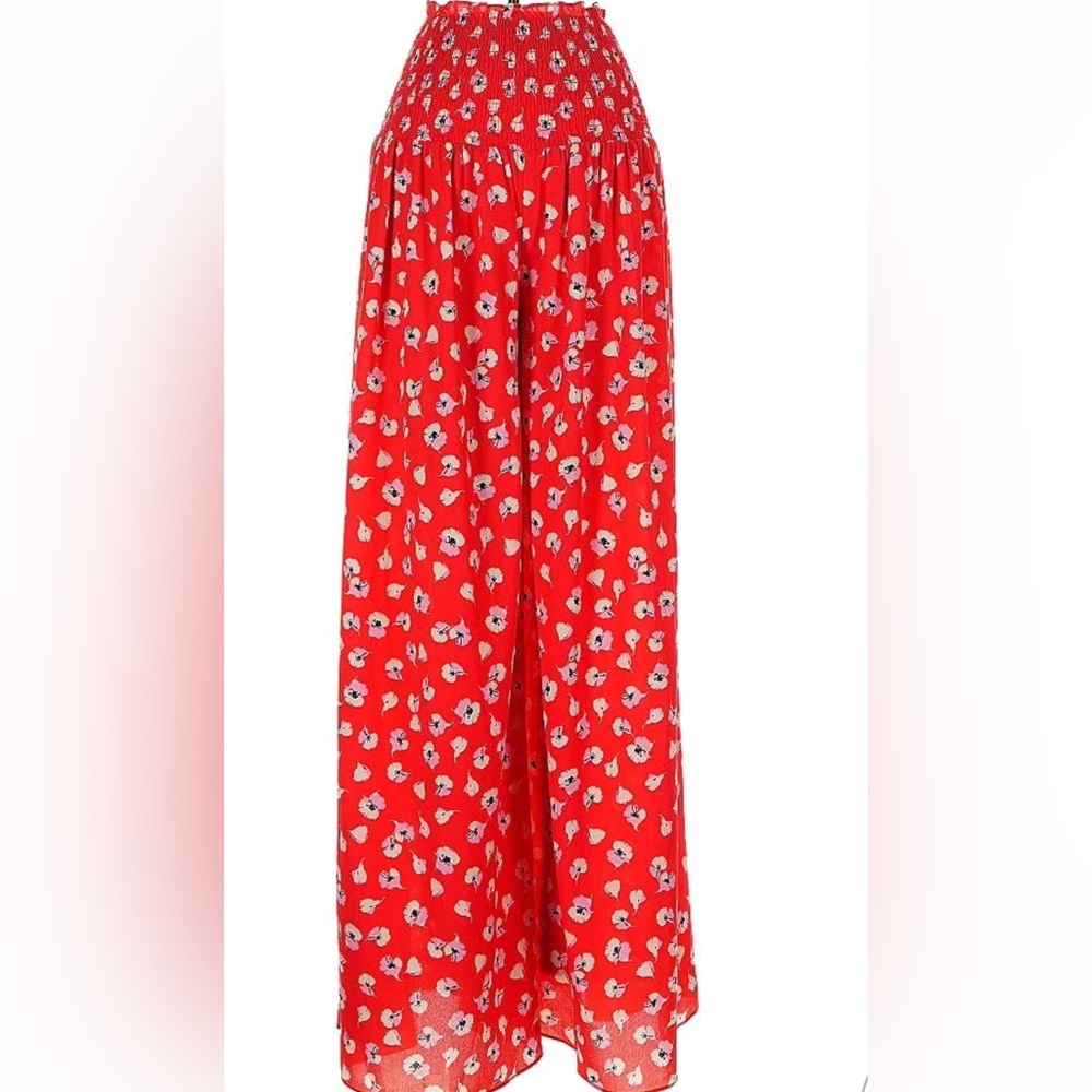 Alexis red floral pants
